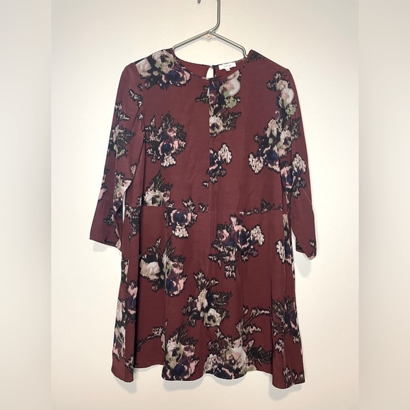 Aritzia Wilfred Burgundy Floral Dress size XS - Picture 1 of 5
